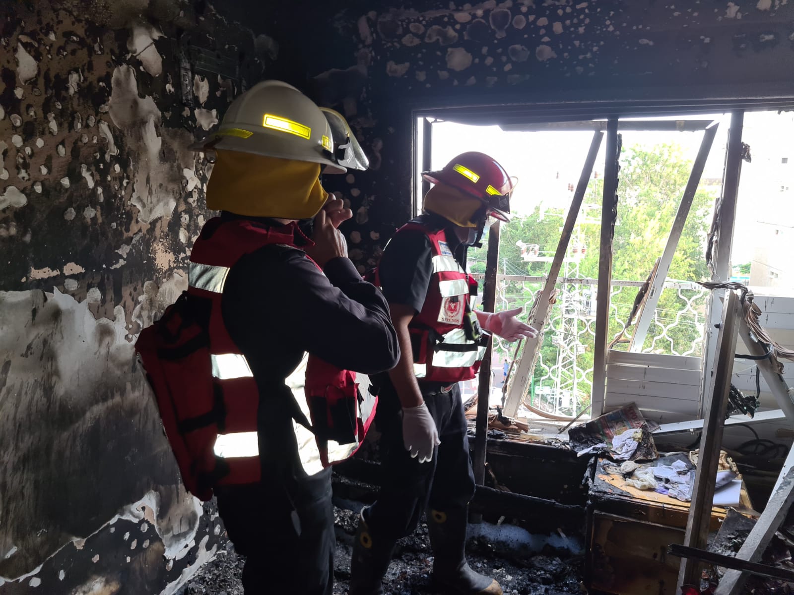 שריפה באשקלון | צילום: דוברות כב&quot;ה מחוז דרום