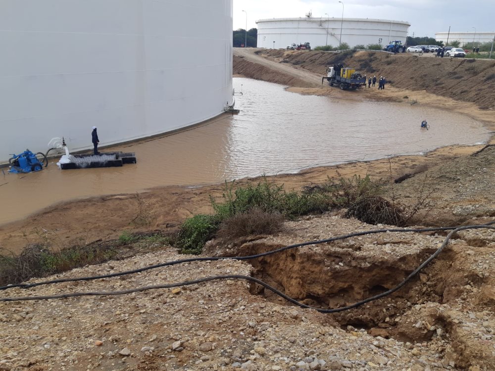המיכל ממנו אירעה הדליפה | צילום: באדיבות איגוד ערים לאיכות הסביבה נפת אשקלון