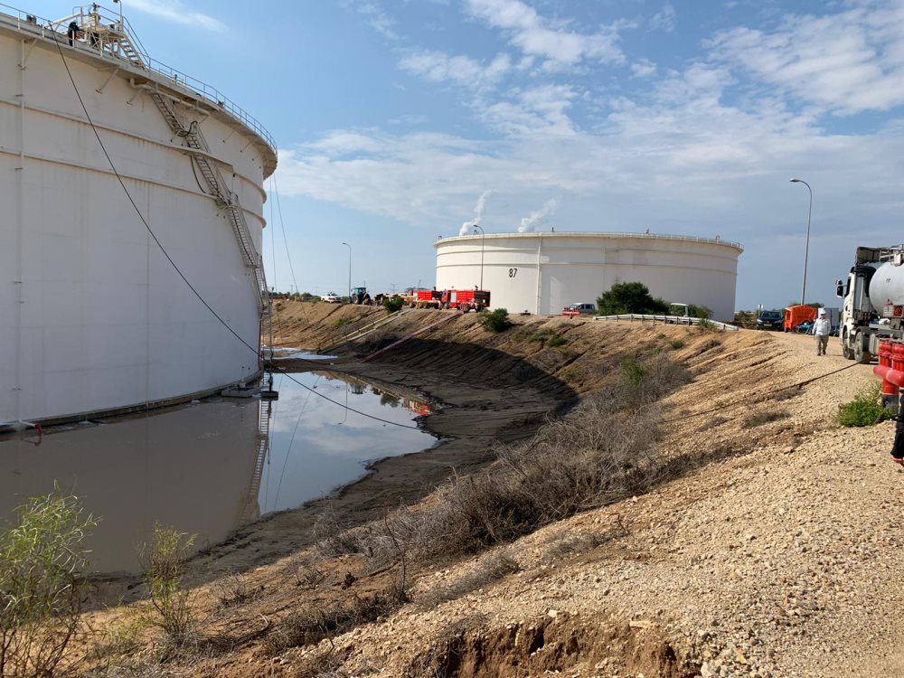 המיכל ממנו אירעה הדליפה | צילום: המשרד להגנת הסביבה