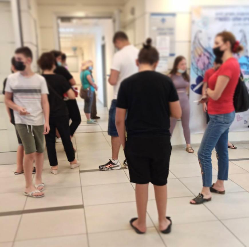 מתחם החיסונים של כללית באשקלון